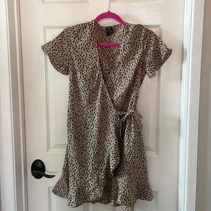 Vero Moda Cheetah Print Wrap Dress